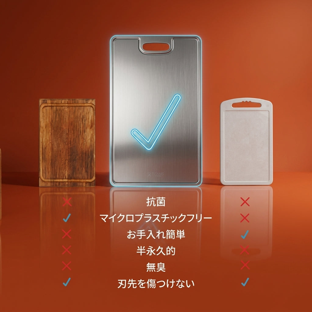 純チタンまな板