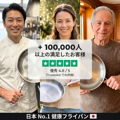 Okibi有害物質フリーの料理に、純チタン100%フライパン